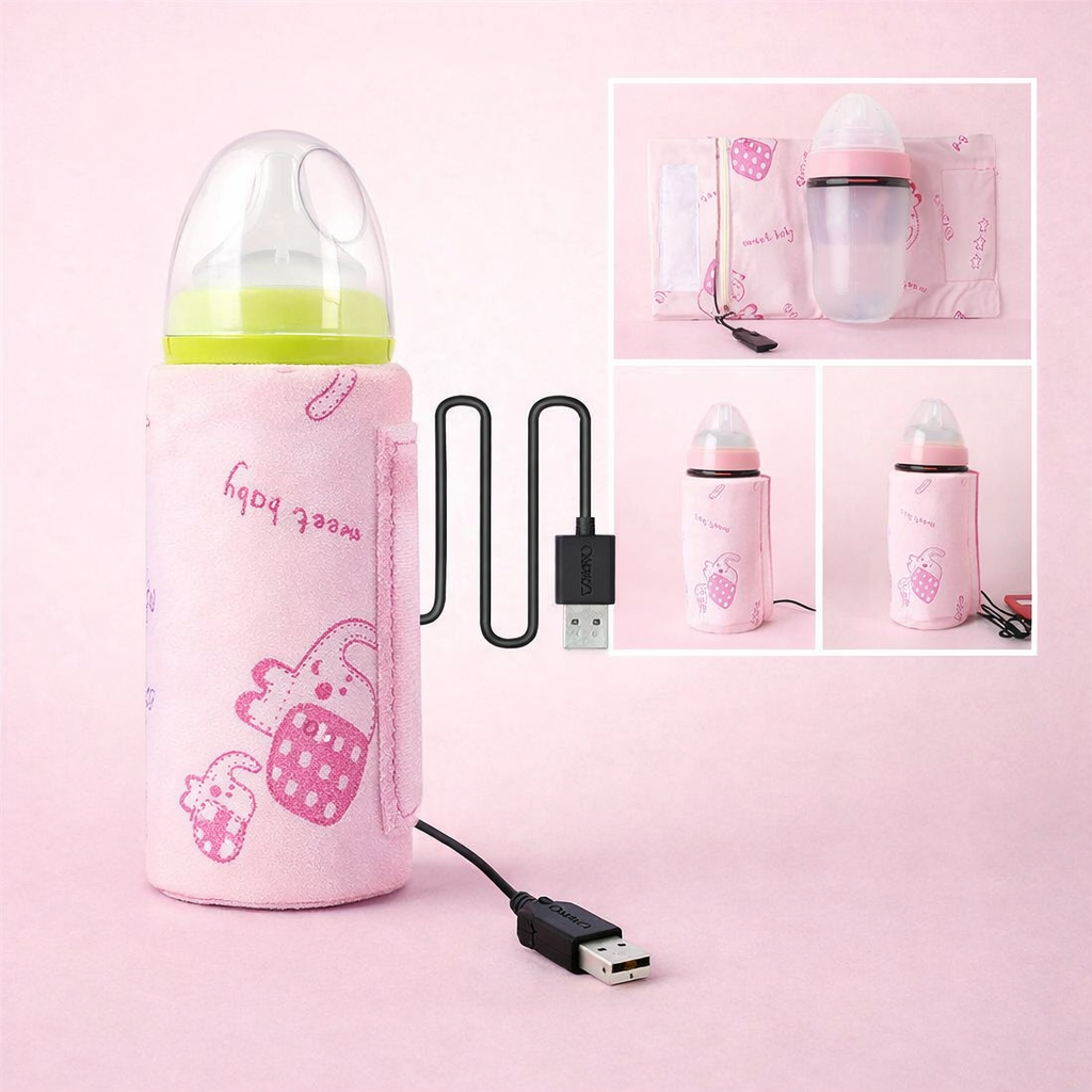 USB Portable Travel Milk Warmer | Feeding Bottle Heating Cover