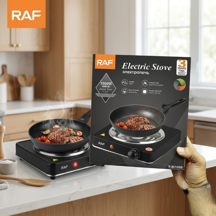 RAF 1000W Single Electric Stove – Portable