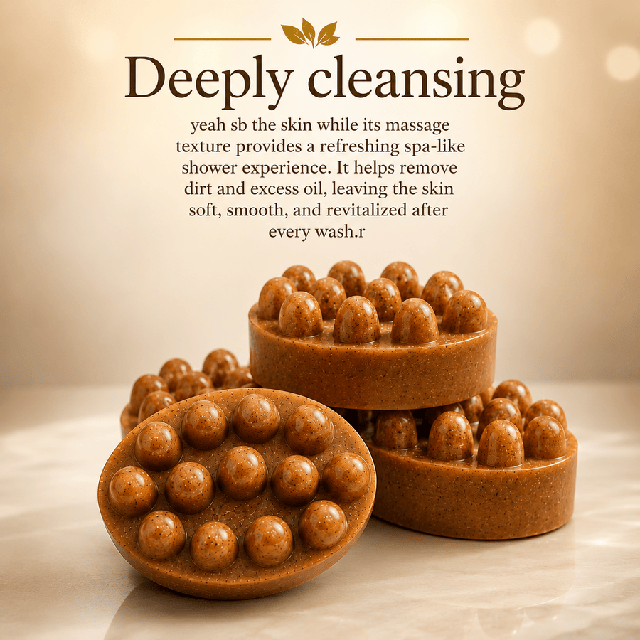 Exfoliating massage shower soap