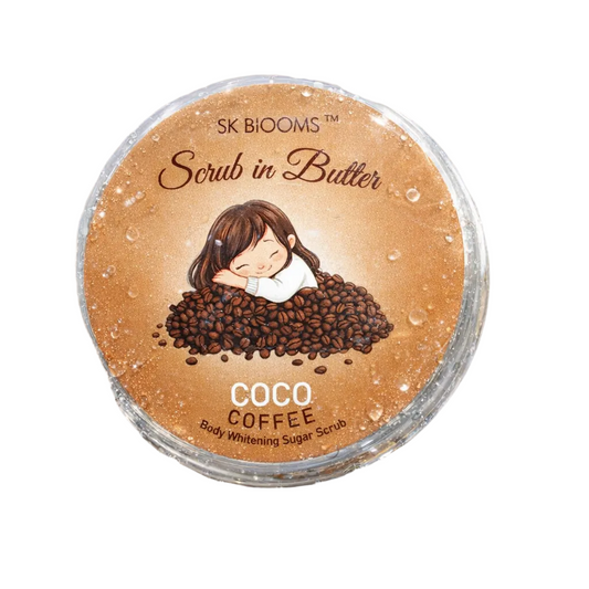 2-in-1 Coffee & Coconut Body Scrub in Butter – Exfoliating & Whitening Sugar Scrub