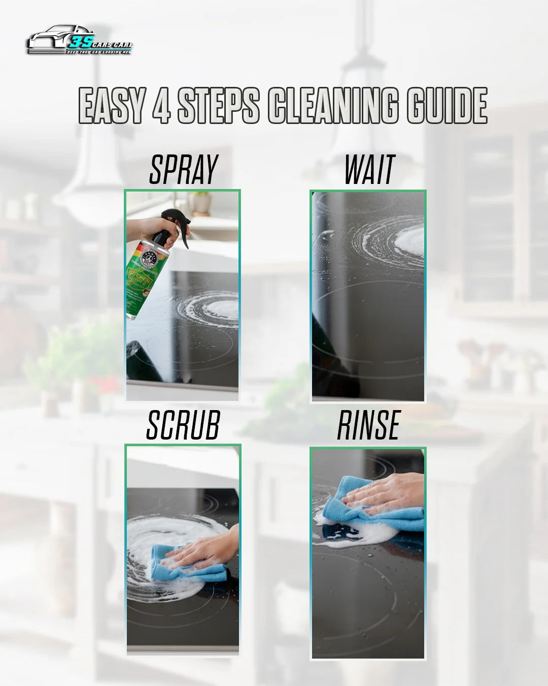 Heavy-Duty Kitchen Cleaner & Degreaser – Germ-Killing Grease-Fighting Spray (250ml)
