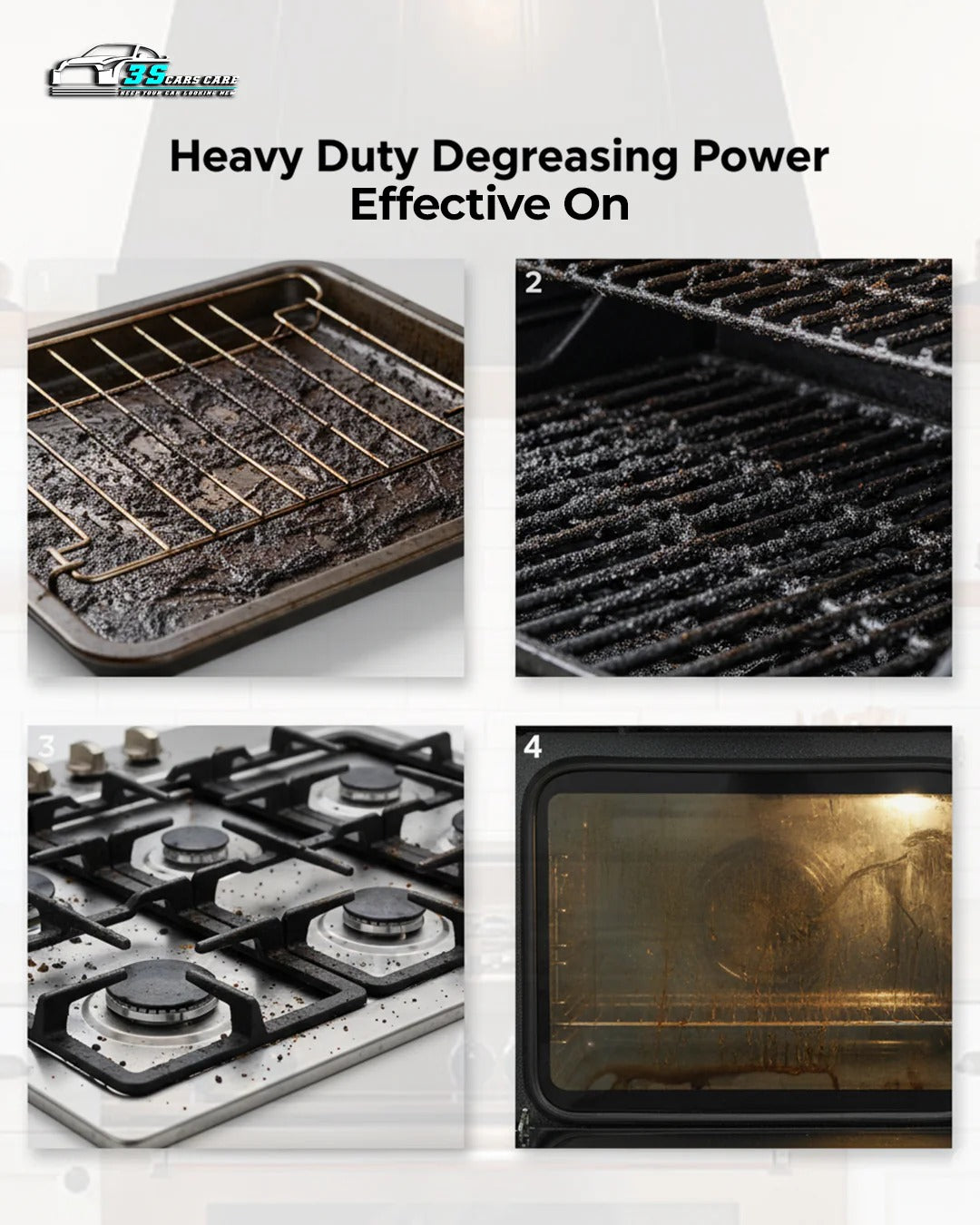 Oven Cleaner – Heavy-Duty Grease & Spill Remover | THREE GUYS - German Engineered (250 ml)