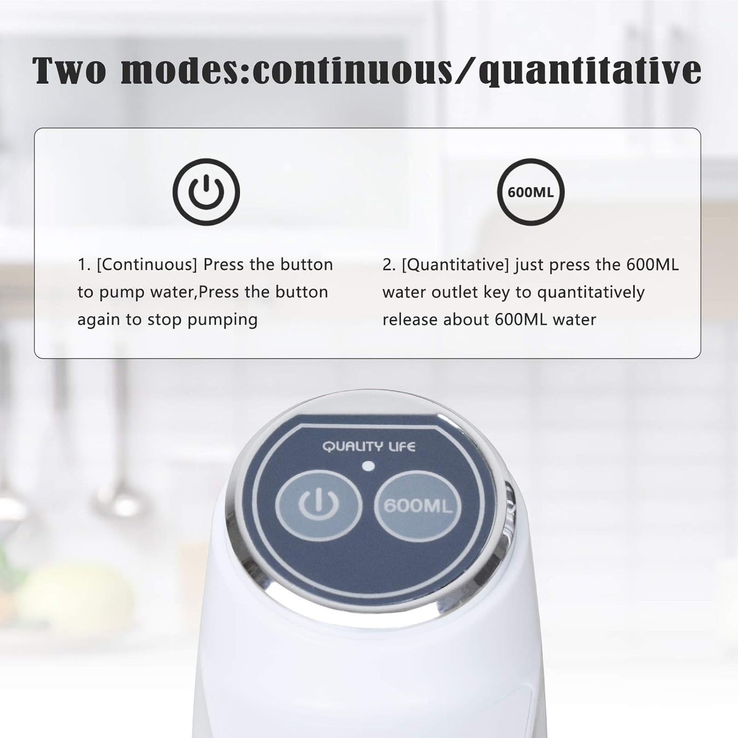 Touch Intelligent Electric Water Pump – Rechargeable  -Touch Operation (Random Color)