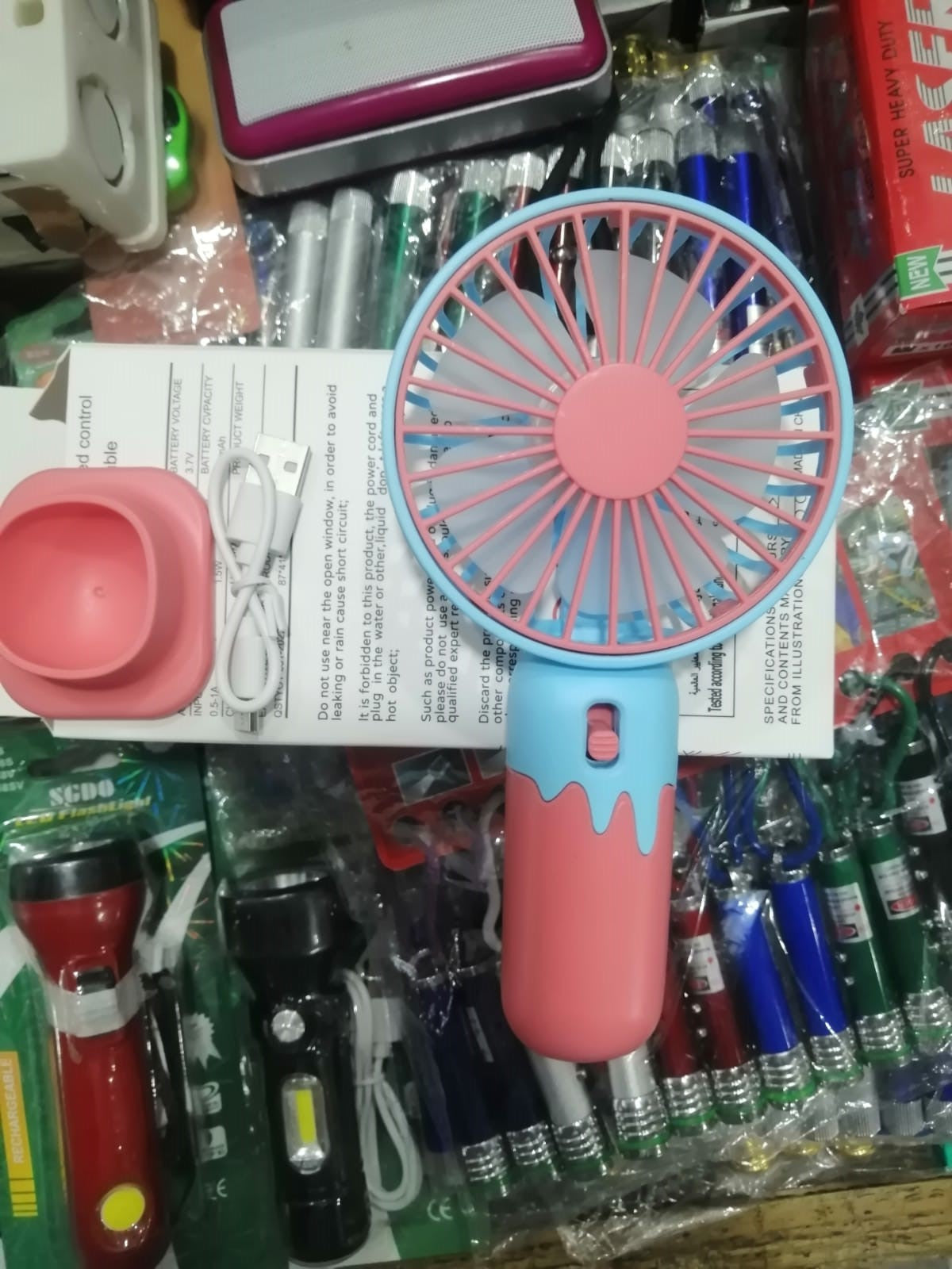 Rechargeable Mini| Portable Desk & Handheld Fan