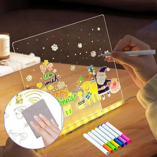 LED Light-Up Writing Board with Markers – for Kids (Size 20x30CM)