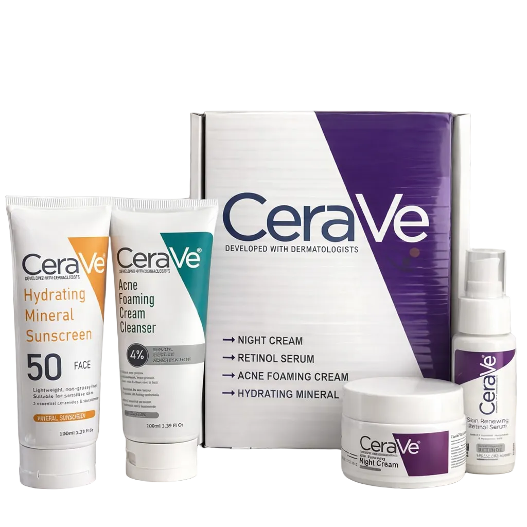 Complete Skincare Bundle for Acne & Anti-Aging | Cleanser, Treatment & Moisturizer Set