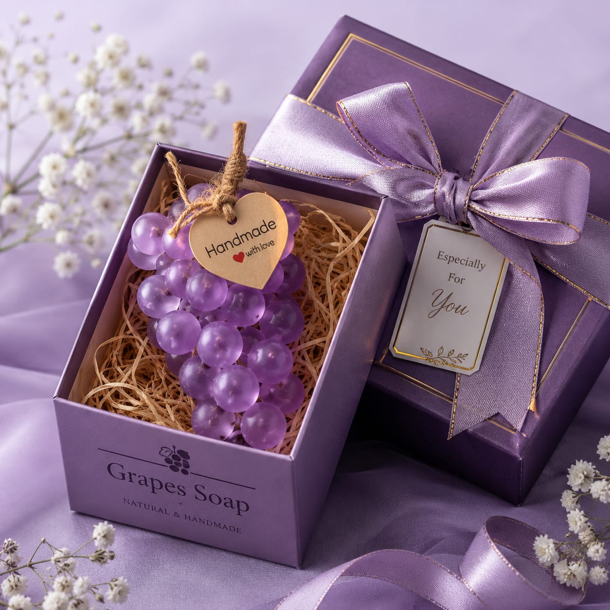 Handmade Instant glow Grapes soap.
