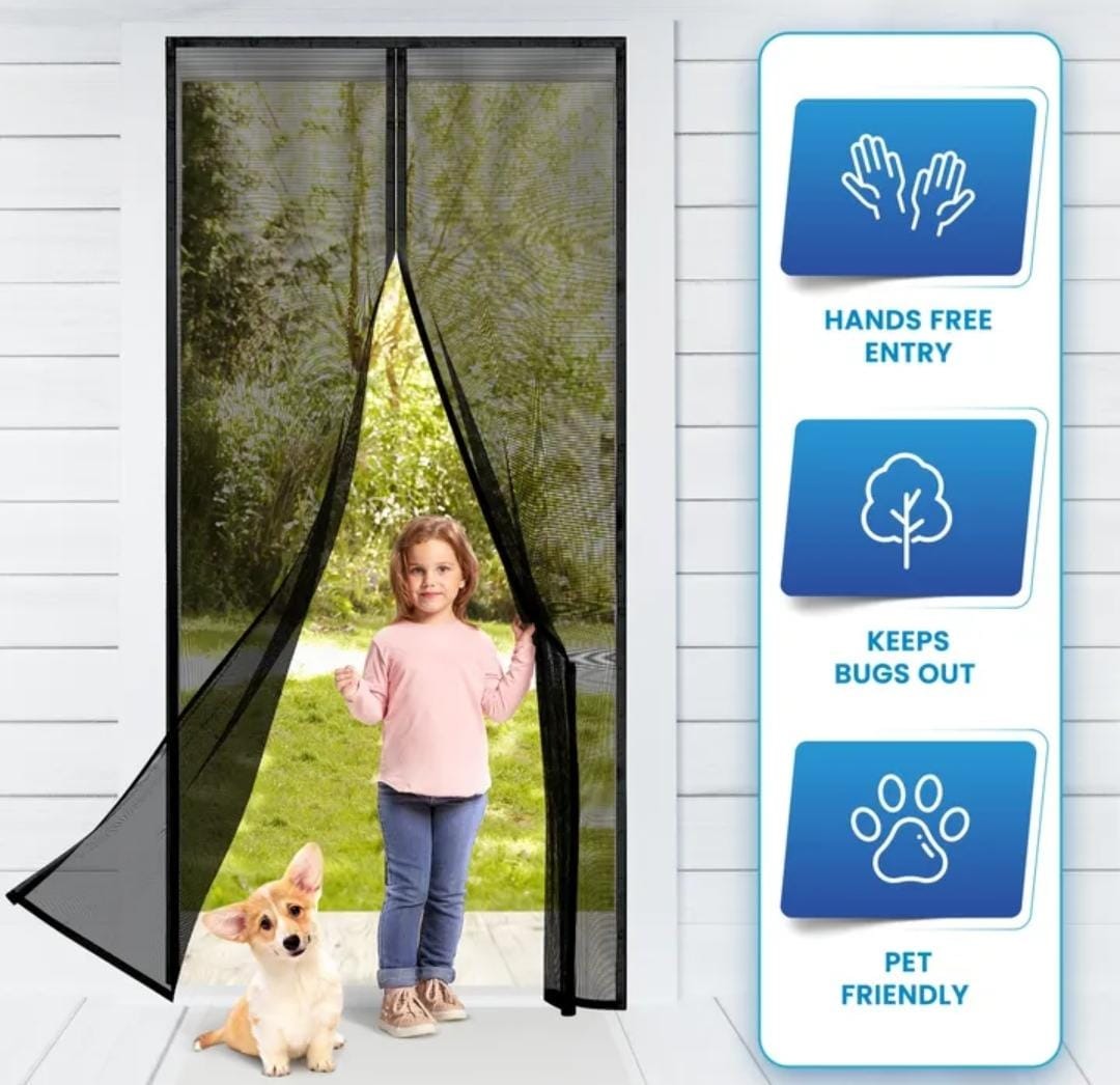 Magnetic Mosquito Mesh Door Net – Hands-Free Automatic Closing Insect Screen