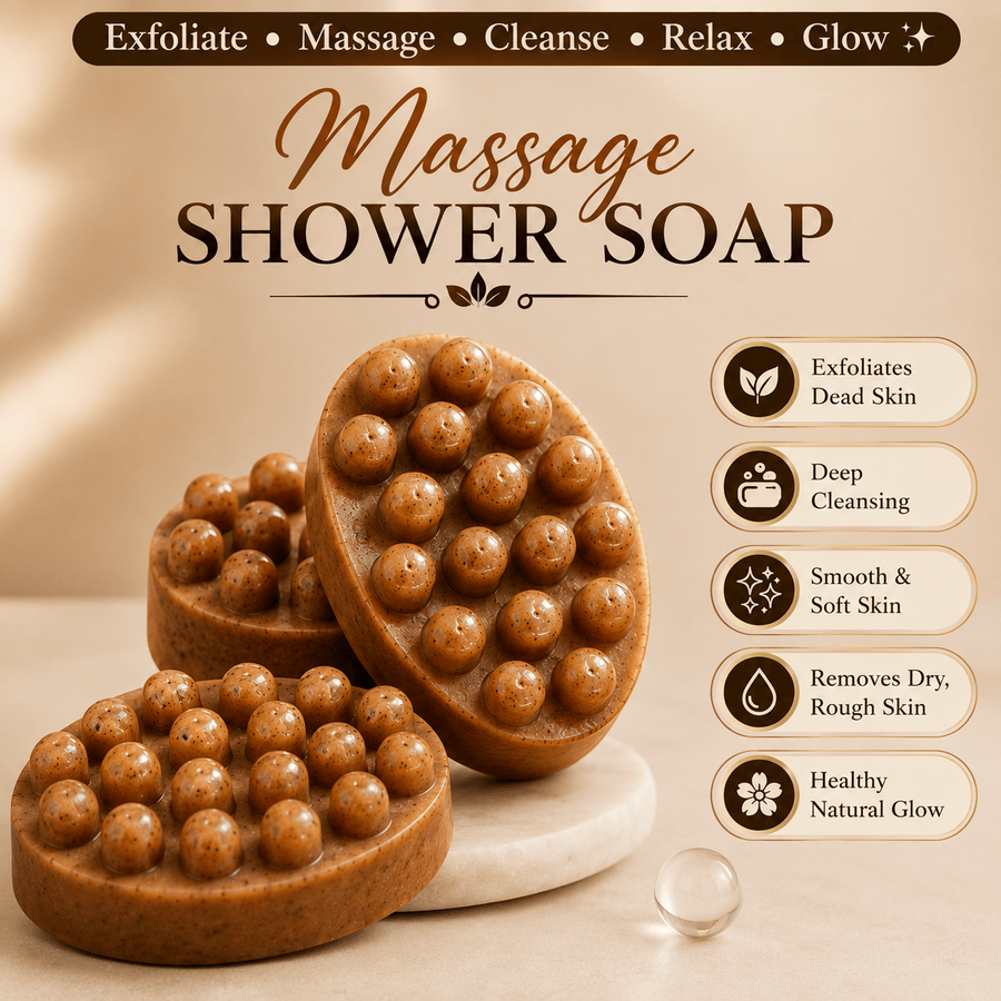 Exfoliating massage shower soap