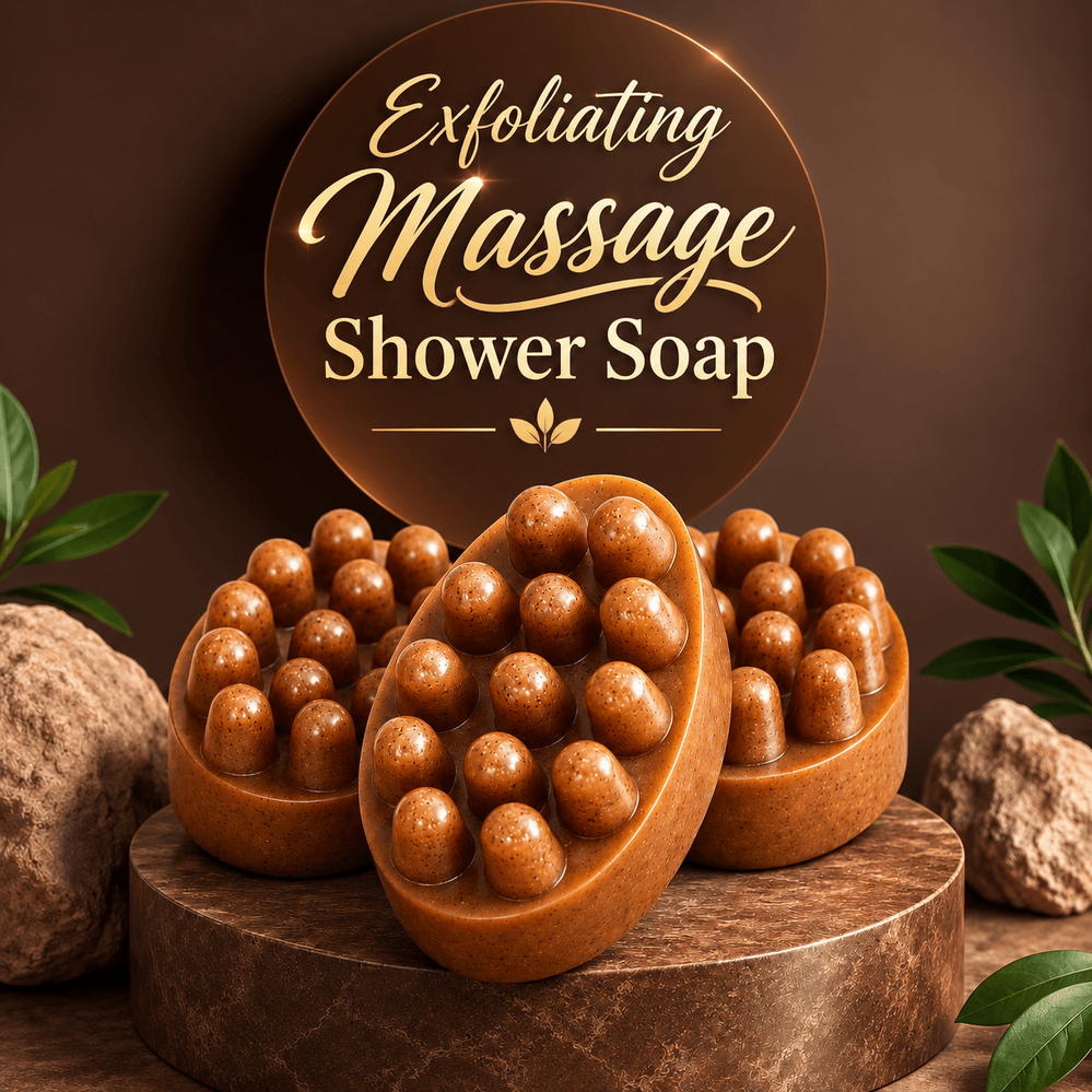 Exfoliating massage shower soap