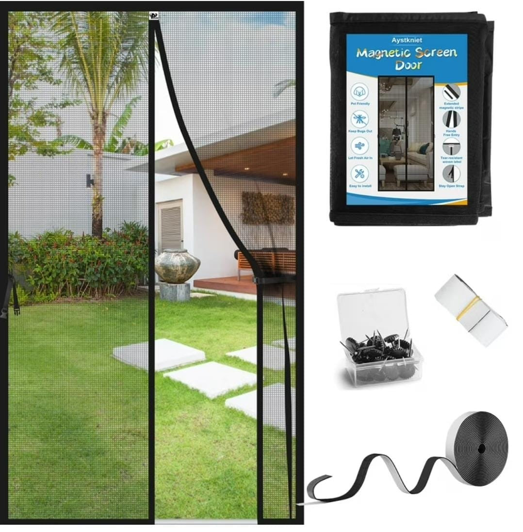 Magnetic Mosquito Mesh Door Net – Hands-Free Automatic Closing Insect Screen