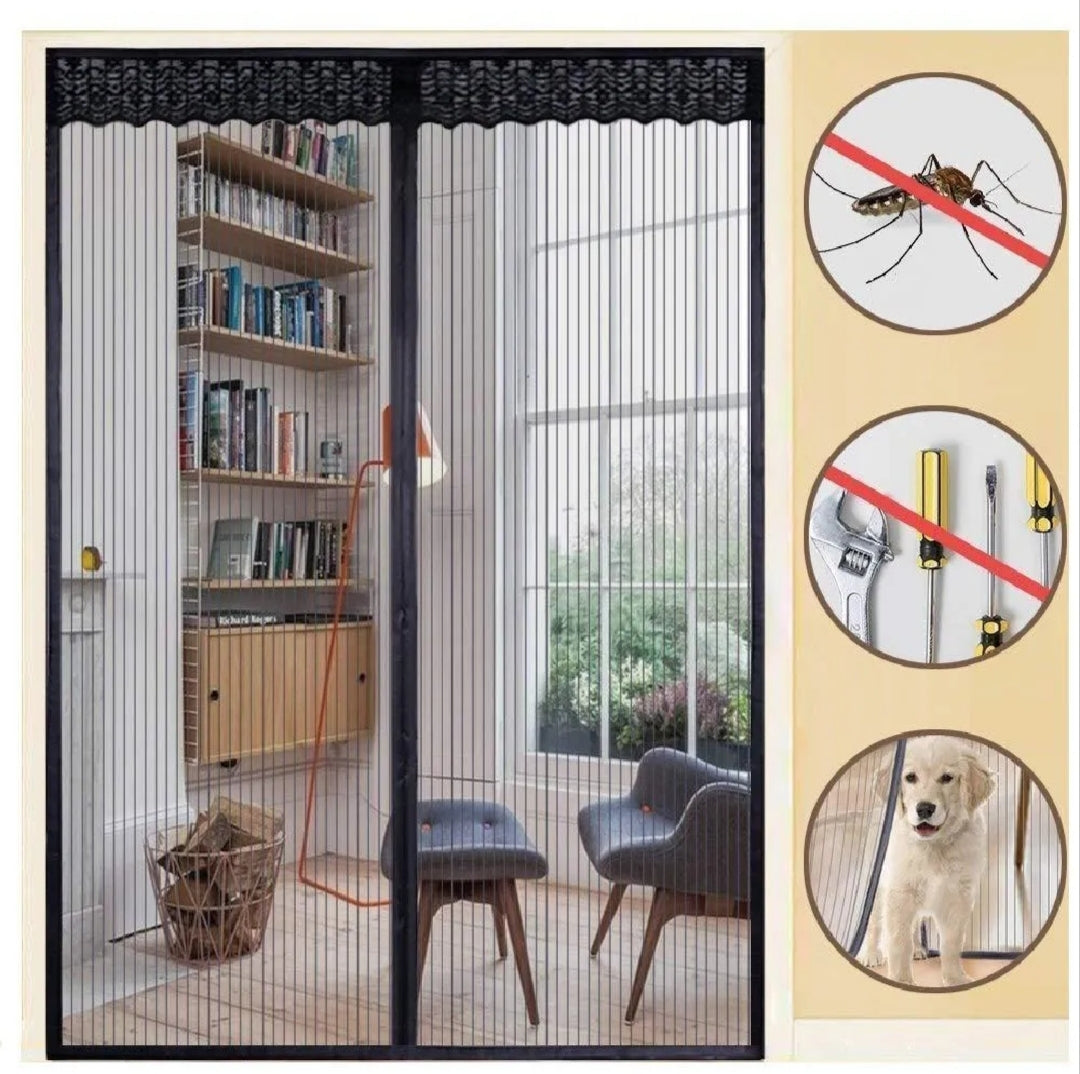 Magnetic Mosquito Mesh Door Net – Hands-Free Automatic Closing Insect Screen